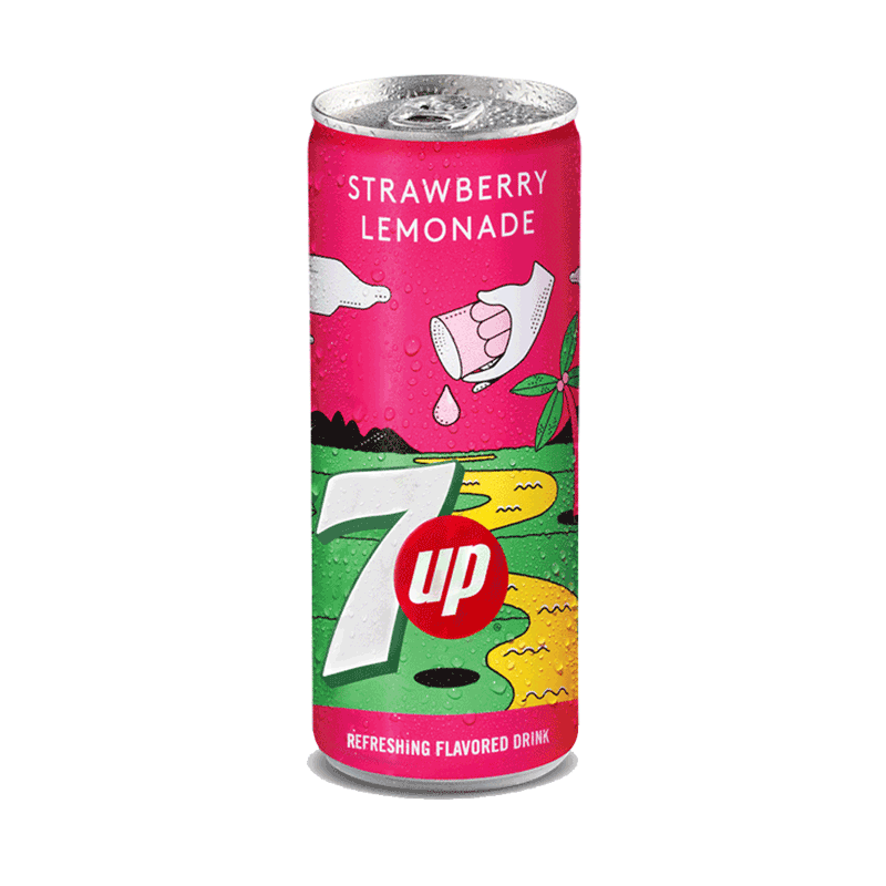 7UP STRAWBERRY LEM CAN 250 ML