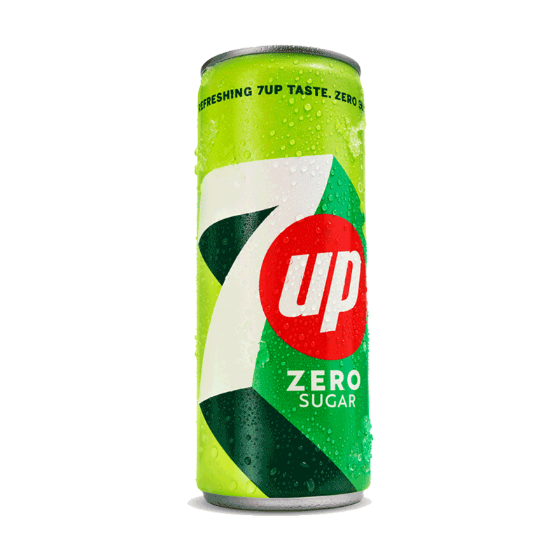 7UP ZERO SUGAR CAN 250 ML
